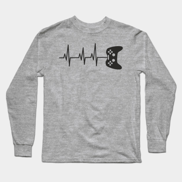 Gamer Heartbeat Gaming Nerd Life Long Sleeve T-Shirt by Anticorporati