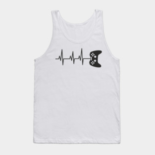 Gamer Heartbeat Gaming Nerd Life Tank Top
