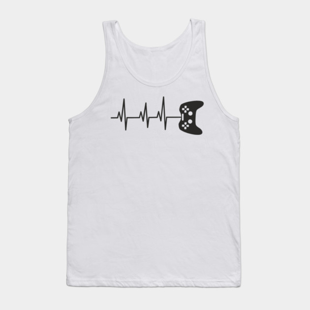 Gamer Heartbeat Gaming Nerd Life Tank Top by Anticorporati