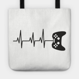Gamer Heartbeat Gaming Nerd Life Tote