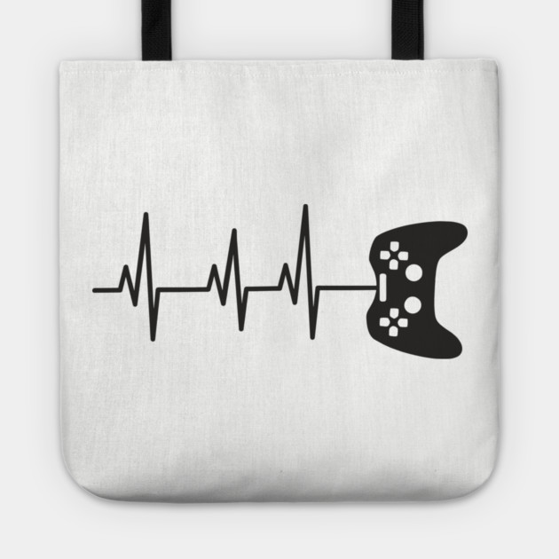 Gamer Heartbeat Gaming Nerd Life Tote by Anticorporati