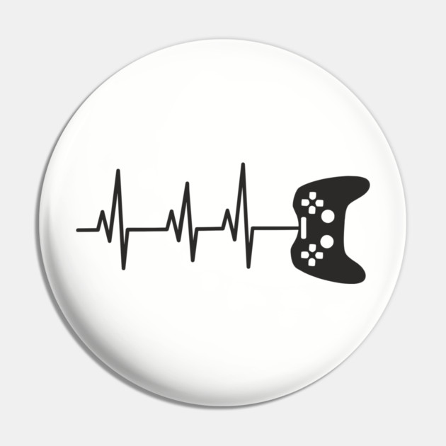 Gamer Heartbeat Gaming Nerd Life Pin by Anticorporati