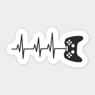 Gamer Heartbeat Gaming Nerd Life Sticker
