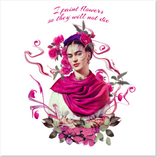 FRIDA KAHLO Mexican Feminist portrait T-Shirt Posters and Art