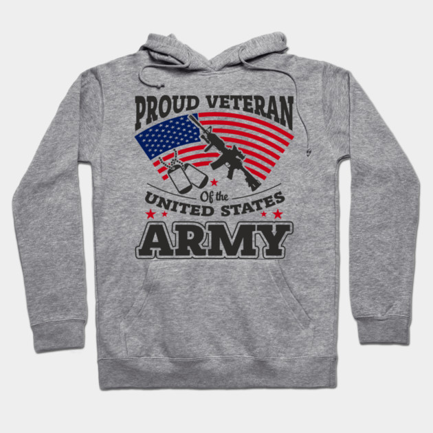 Proud Veteran United States Army National Pride Hoodie by Anticorporati