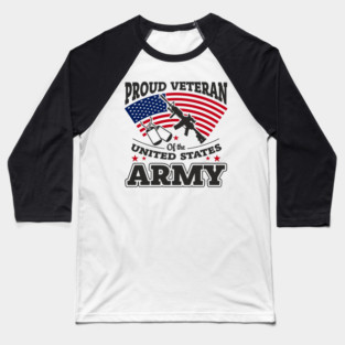 Proud Veteran United States Army National Pride Baseball T-Shirt
