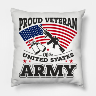 Proud Veteran United States Army National Pride Pillow