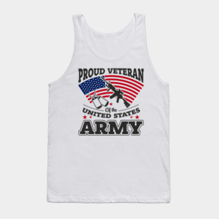 Proud Veteran United States Army National Pride Tank Top