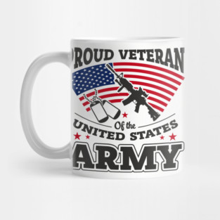Proud Veteran United States Army National Pride Mug