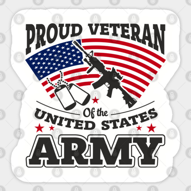 Proud Veteran United States Army National Pride Sticker by Anticorporati