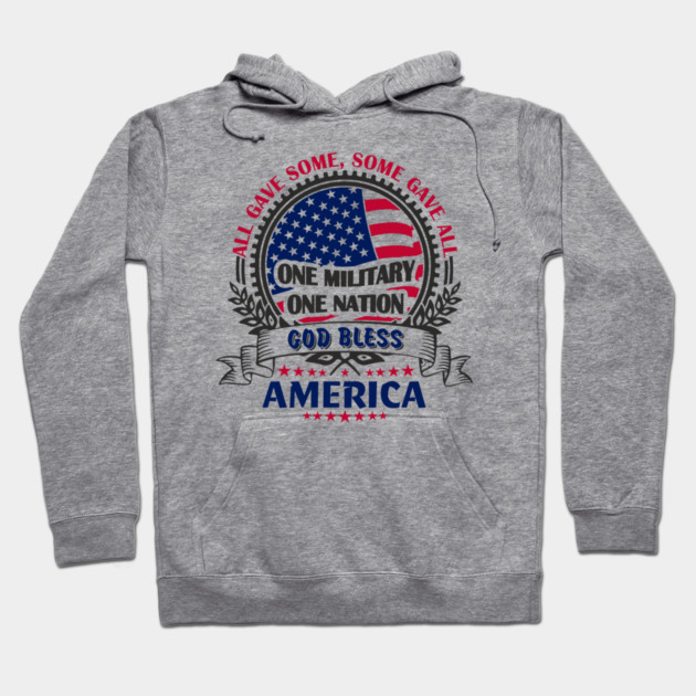 God Bless America Soldier Sacrifice Tribute Hoodie by Anticorporati