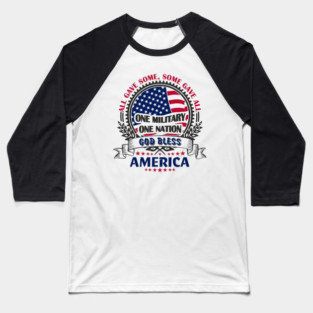 God Bless America Soldier Sacrifice Tribute Baseball T-Shirt