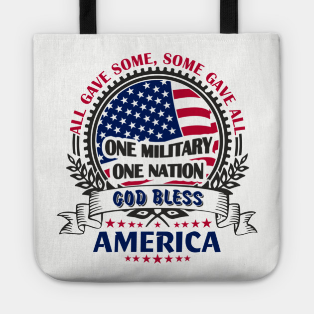 God Bless America Soldier Sacrifice Tribute Tote by Anticorporati
