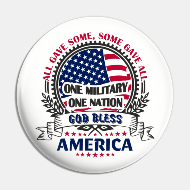 God Bless America Soldier Sacrifice Tribute Pin by Anticorporati