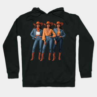 Black Cowgirl Western Rodeo Melanin Black History Texas Hoodie