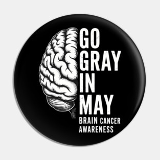 Brain Cancer Awareness Cancer Brain Chemo Warrior Survivor Pin