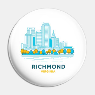 Richmond Virginia Skyline Trees Pin