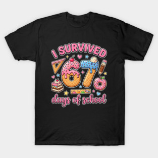 I Survived 67 Days of School Kawaii Donut Ice Cream T-Shirt