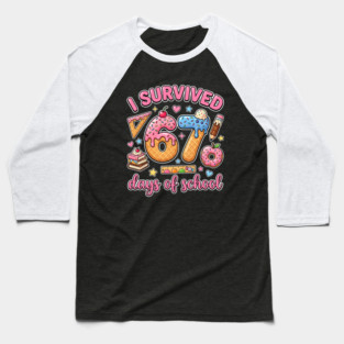 I Survived 67 Days of School Kawaii Donut Ice Cream Baseball T-Shirt