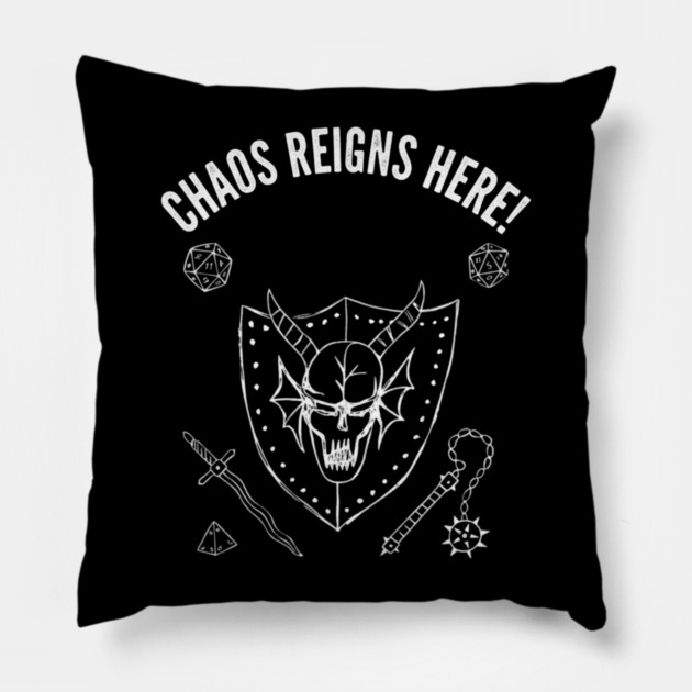 Death's Presence Exists! Dungeon Masters Design Pillow by pringtee