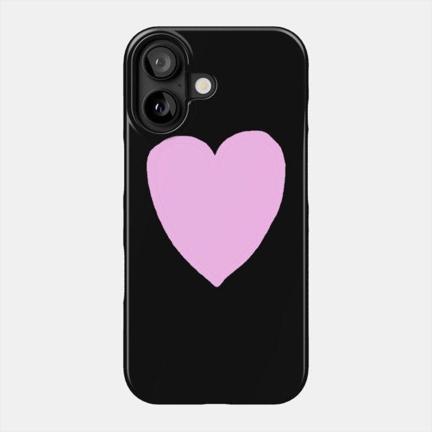Pink Heart Love Phone Case by Creatifly Graphic Tees