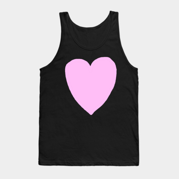 Pink Heart Love Tank Top by Creatifly Graphic Tees