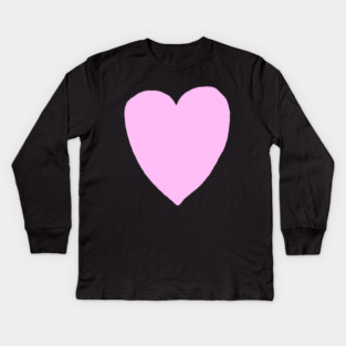 Pink Heart Love Kids Long Sleeve T-Shirt