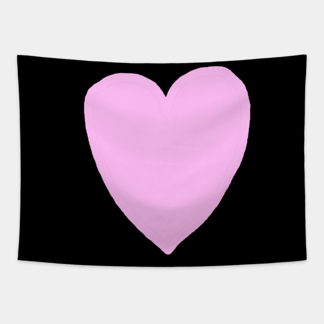 Pink Heart Love Tapestry by Creatifly Graphic Tees