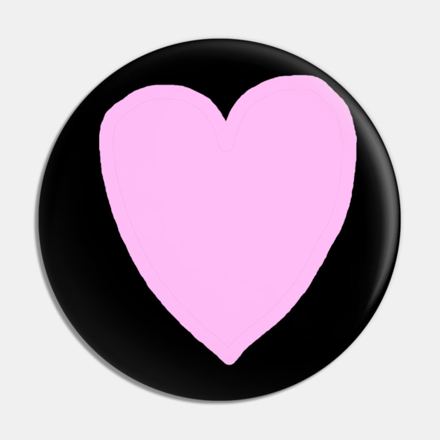 Pink Heart Love Pin by Creatifly Graphic Tees