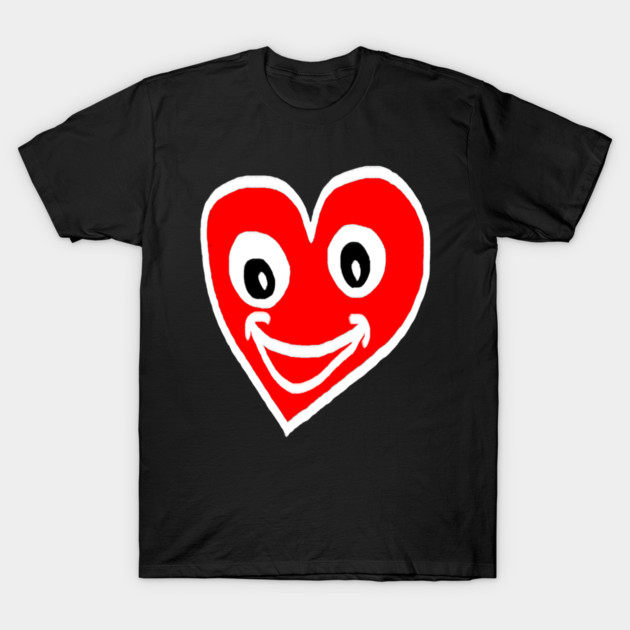 Smiling Heart Face T-Shirt by Creatifly Graphic Tees