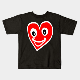 Smiling Heart Face Kids T-Shirt