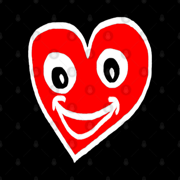 Smiling Heart Face by Creatifly Graphic Tees