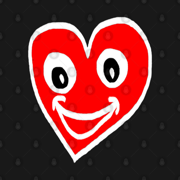 Smiling Heart Face by Creatifly Graphic Tees