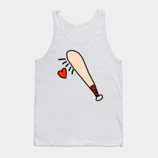 Baseball Bat Love Heart Tank Top