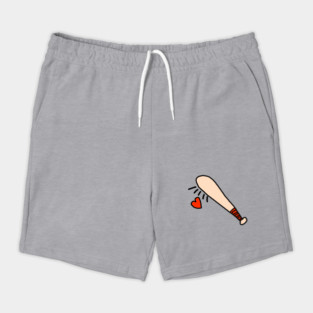Baseball Bat Love Heart Shorts