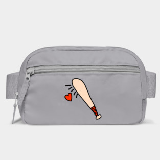 Baseball Bat Love Heart Bag