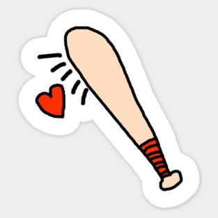 Baseball Bat Love Heart Magnet