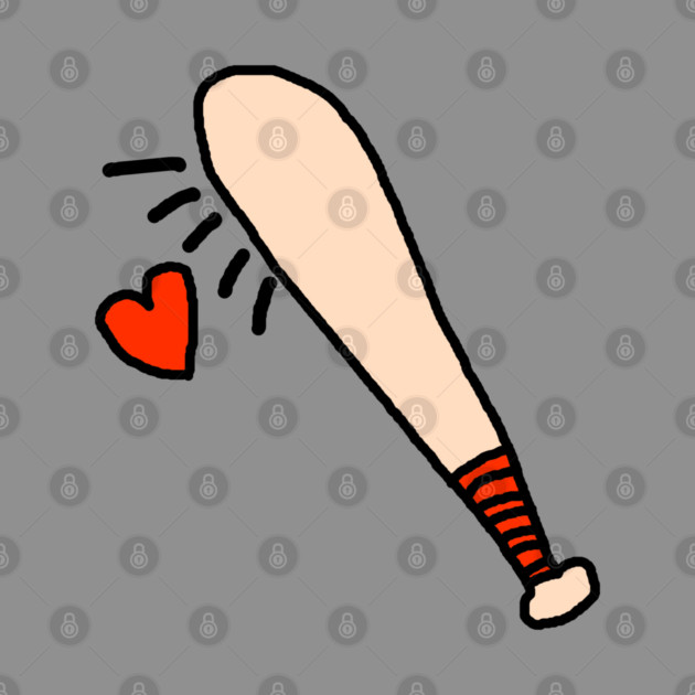 Baseball Bat Love Heart by Creatifly Graphic Tees