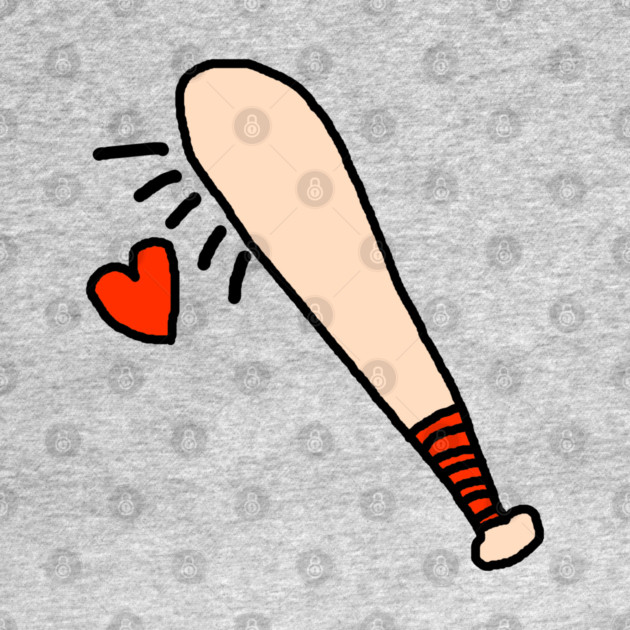 Baseball Bat Love Heart by Creatifly Graphic Tees