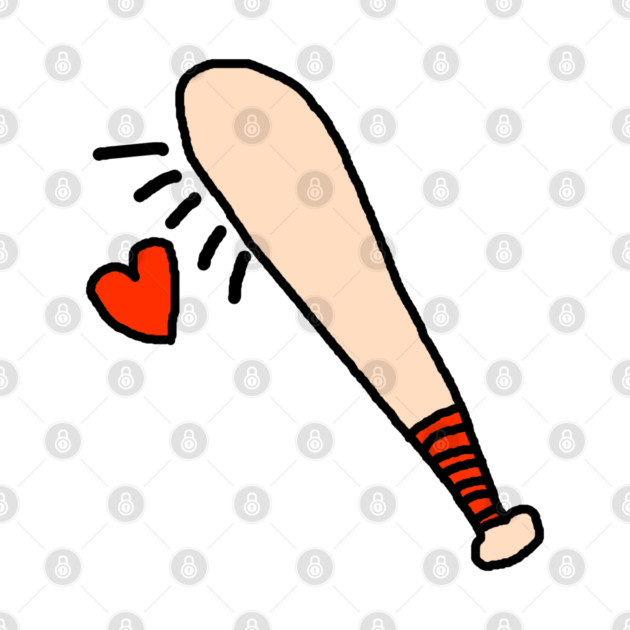Baseball Bat Love Heart by Creatifly Graphic Tees