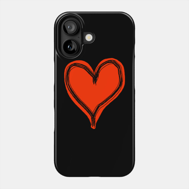 Valentine Heart Phone Case by Creatifly Graphic Tees