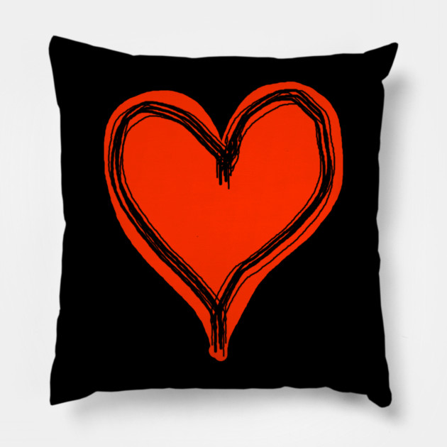 Valentine Heart Pillow by Creatifly Graphic Tees