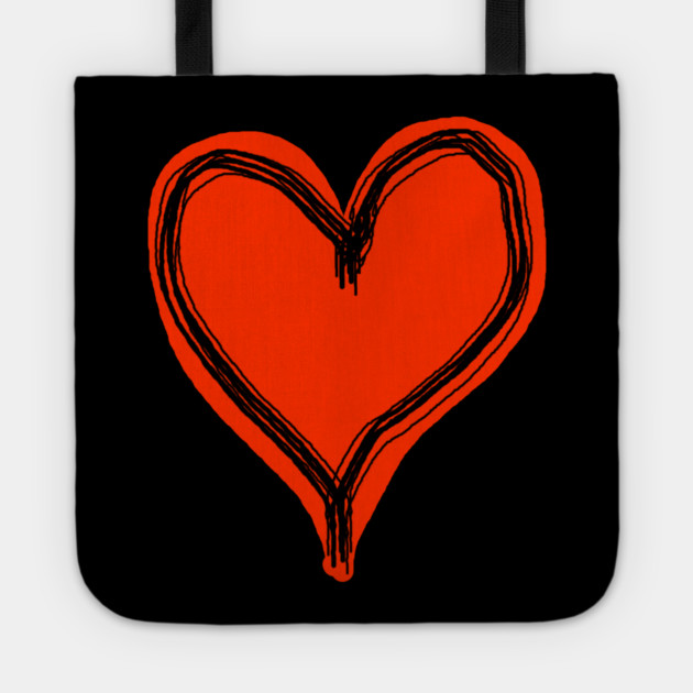 Valentine Heart Tote by Creatifly Graphic Tees