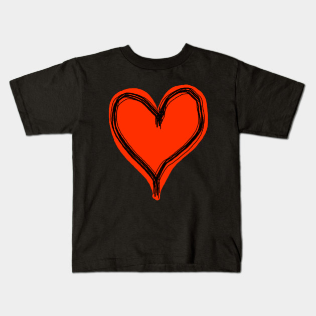 Valentine Heart Kids T-Shirt by Creatifly Graphic Tees