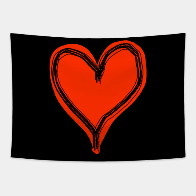 Valentine Heart Tapestry by Creatifly Graphic Tees