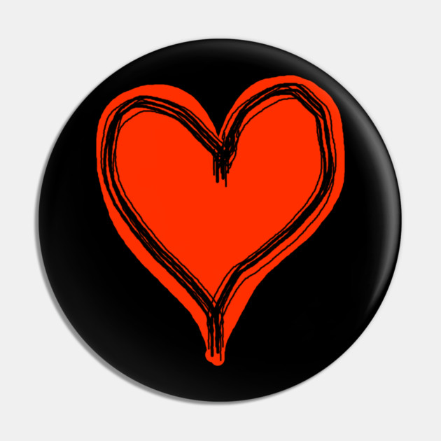 Valentine Heart Pin by Creatifly Graphic Tees