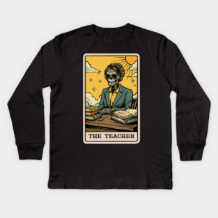 The Teacher Tarot Card Kids Long Sleeve T-Shirt