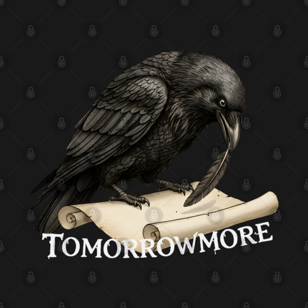 Giant Tweed Raven with Quill and Tomorrowmore Scroll by criarthdesign