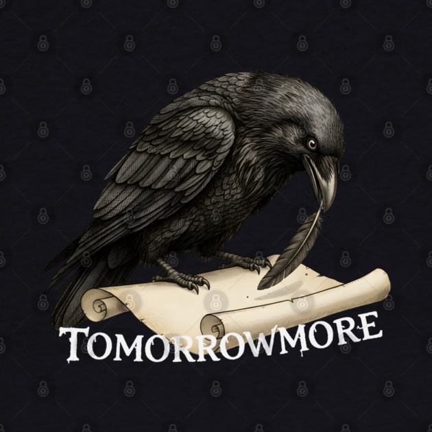Giant Tweed Raven with Quill and Tomorrowmore Scroll by criarthdesign