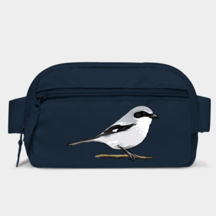 Loggerhead Shrike Bird Illustration | Minimal Wildlife Art Bag